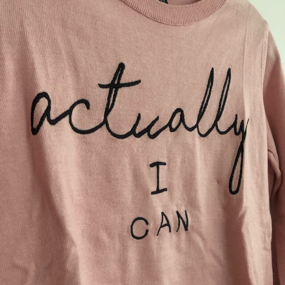 “Actually I Can” embroidered sweater - Picture 3 of 4